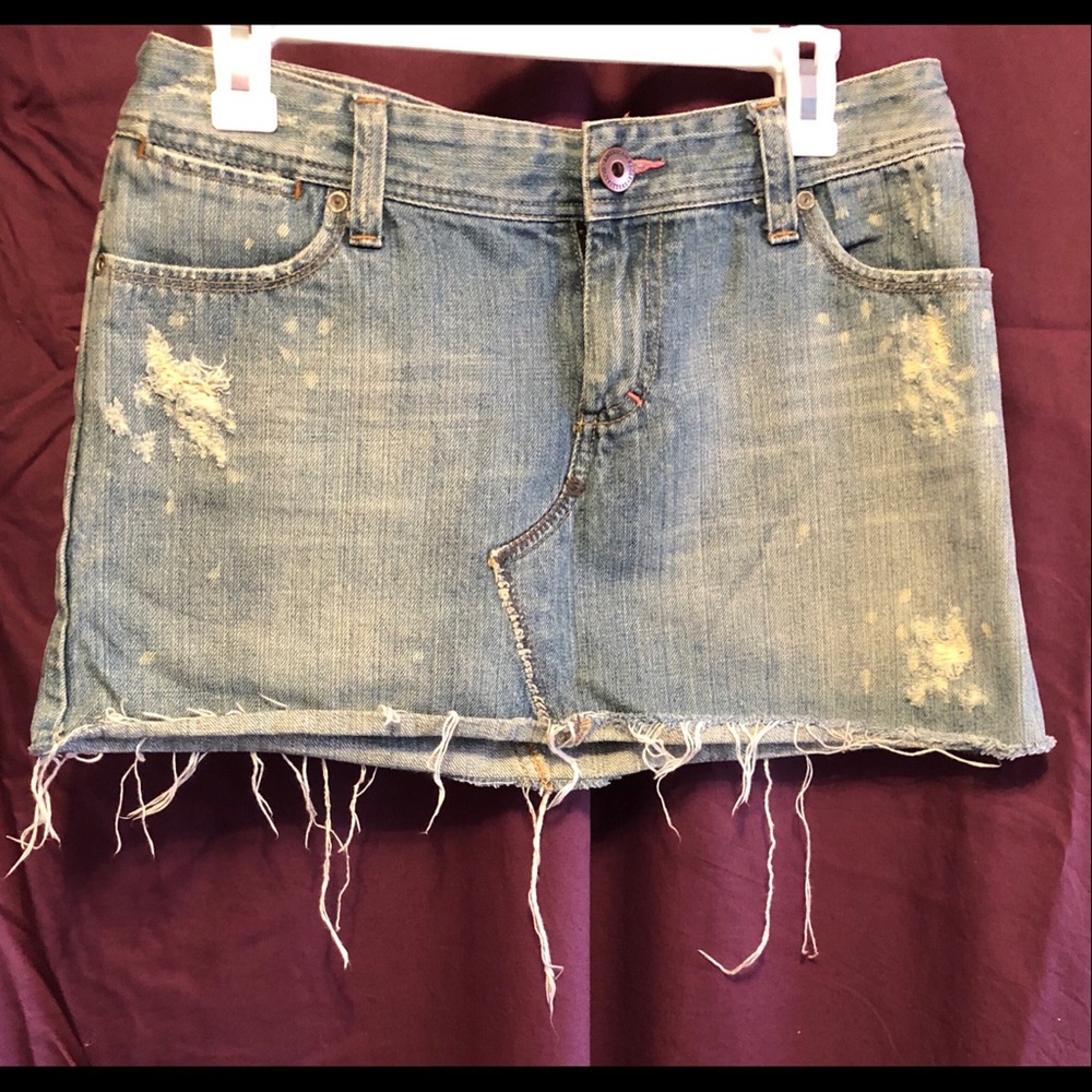 American Eagle Distressed Jean Skirt, 6